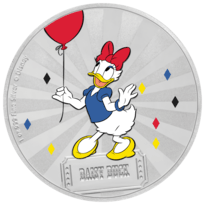 Silver Numis Disney Retro Carnival Daisy Duck 2019 1 oz