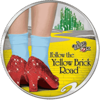Silver Numis Wizard of Oz Ruby Slippers 2017 1 oz