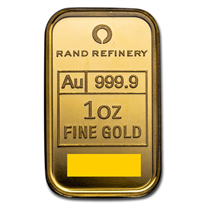 Gold 1 oz Rand Refinery minted bar