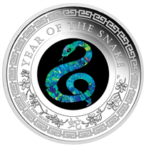 Silver Numis Australian Lunar Snake Opal Proof 2025 Coin 1 oz