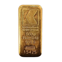 Gold Cast Bar Argor-Heraeus (Kantonalbank) - 500 gram