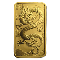 Gold Rectangular Coin Dragon 2019 - 1 oz
