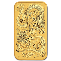Gold Rectangular Coin Dragon 2020 - 1 oz