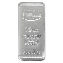 Silver Cast Bar Italpreziosi - 10 oz
