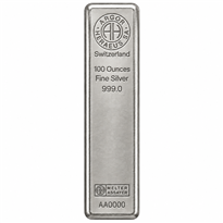 Silver Cast Bar Argor-Heraeus - 100 oz