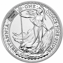 Silver Coin Britannia Random Year (25 Coins Tube) - 1 oz