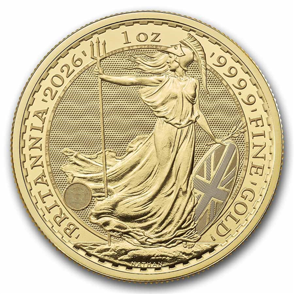 2026 1 oz Gold Britannia .9999 Gold Coin BU