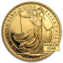 Gold Coin Britannia Random Year (2013 and later) - 1/2 oz