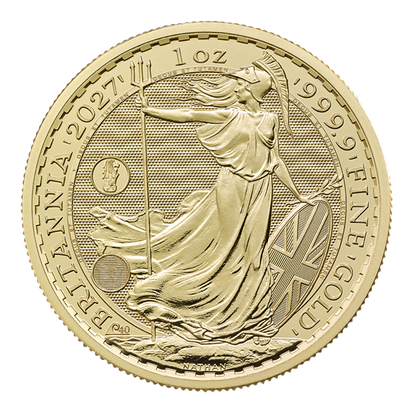 2027 1 oz Gold Merlion Privy Britannia .9999 Gold Coin BU