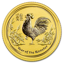 Gold Lunar Coin 2017 - Year of the Rooster II - 1/2 oz