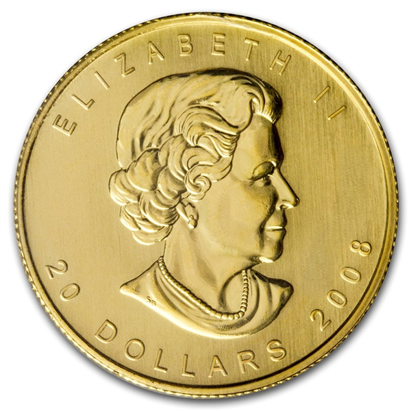 2008 1/2 oz Canadian Gold Maple Leaf Coin
