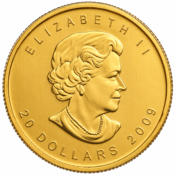 2009 1/2 oz Canadian Gold Maple Leaf Coin