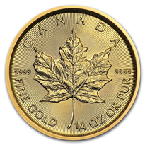 Gold Coin Maple Leaf 2021 - 1/4 oz