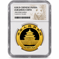 Gold Coin Chinese Panda Graded (Random Year) 1 oz 