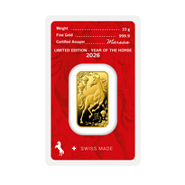Gold Bar 10 Grams Argor-Heraeus Lunar Horse 2026