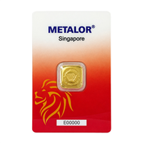 Gold Cast Bar Metalor (SG Lion Head Assay Card) - 1 oz