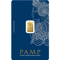 Gold Minted Bar PAMP Suisse - 1 gram