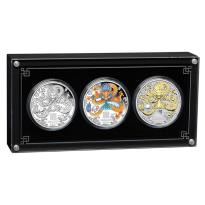 Silver Numis Australian Lunar Year Of The Dragon Trio 1 oz 2024