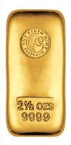 Gold Cast Bar Perth Mint - 2.5 oz