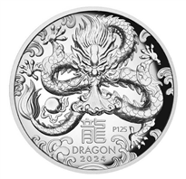Silver Numis Australian Lunar Dragon 2024 Proof HR Coin 1 oz