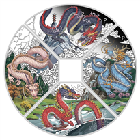 Silver Numis Australian Lunar Year Of The Dragon Quadrant 2024