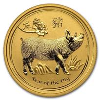 Gold Coin Lunar Pig 2019 Series II - 1/4 oz