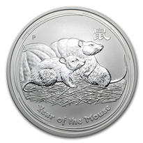 Silver Lunar Coin 2008 - Year of the Mouse II - 1 oz 