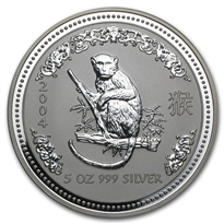 Silver Coin Lunar Series I Monkey 2004 - 5 oz 