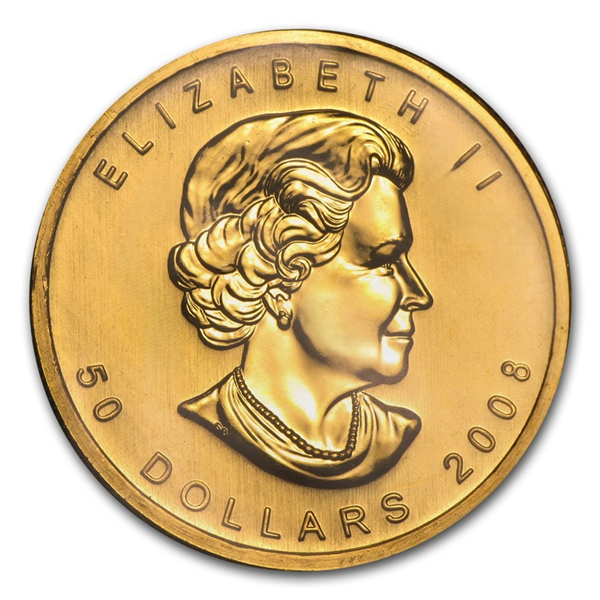 2008 1 oz Canadian Gold Maple Leaf Coin