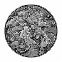 Silver Numis Dragon & Rabbit Antique 2023 2 oz