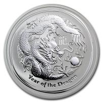 Silver Lunar Coin 2012 - Year of the Dragon II - 2 oz