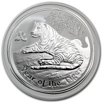 Silver Lunar Coin 2010 - Year of the Tiger II - 2 oz