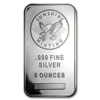 GMS Sunshine Mint Silver Minted Bar - 5 oz