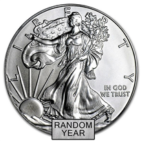 Silver Coin American Eagle Random Year (Encapsulated) - 1 oz