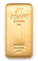 Gold 10 oz Asahi cast bar