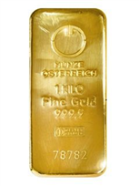 Gold 1 kg Austrian Mint Argor-Heraeus Cast Bar