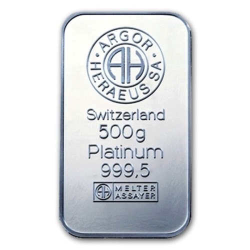 Platinum Bar Argor-Heraeus - 500 gram