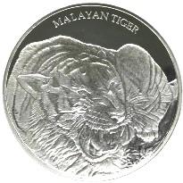 Silver Malayan Tiger Coin 2018 - 1 oz