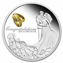 Silver Numis Wedding 2024 1 oz Proof Coin