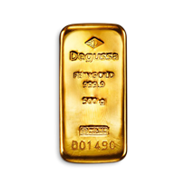 Gold 500 gram Degussa Cast Bar