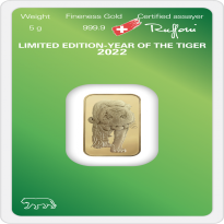 Gold Bar 5 gram Argor-Heraeus Lunar Tiger 2022