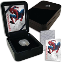 Silver Numis Marvel Spider-man ICON Mask 2 oz