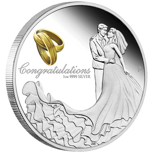 Silver Numis Wedding 2023 1 oz Proof Coin